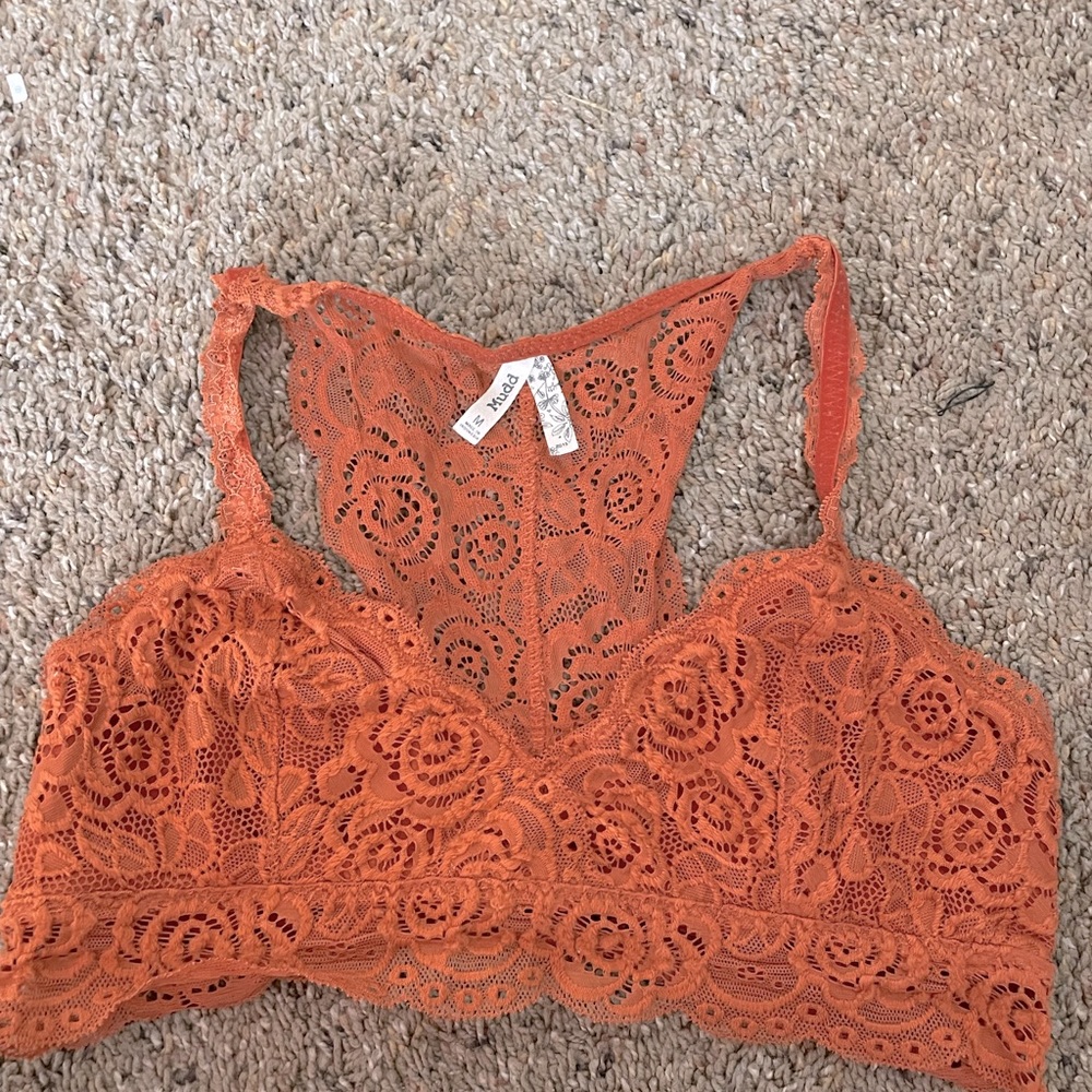 bralette from mudd, medium, orange